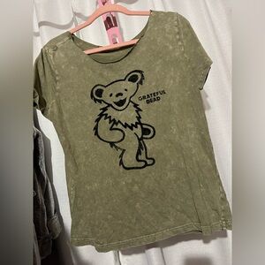 Lucky Brand Grateful Dead Olive Green Graphic Tee